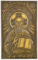 Ortodox ikon. Domborított rézlemez. Jelzés nélkül, falra akasztható, 37x23 cm