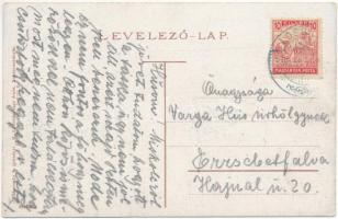 1918 Besztercebánya, Banskáy Bystrica; IV. Béla király tér, szökőkút. Bánovszky és Dohnányi kiadása ...