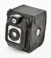 ICAF Roby fényképezőgép 1.11-75 objektívvel, bőr tokjában, nem kipróbált