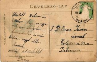 1913 Komárom, Komárno; Új várkapu, katonák. W.L. Bp. "Ideal" 1912-15. Pollak Olga kiadása ...