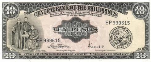 Fülöp-szigetek 1949. 1P, 2P, 5P (2x), 10P (2x) aláírás variánsok, 20P, 100P T:I Összesen 8db!