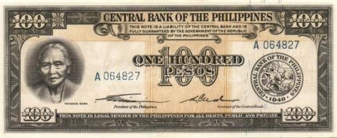 Fülöp-szigetek 1949. 1P, 2P, 5P (2x), 10P (2x) aláírás variánsok, 20P, 100P T:I Összesen 8db!