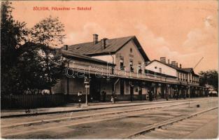 1918 Zólyom, Zvolen; Pályaudvar, vasútállomás / Bahnhof / railway station (EK)