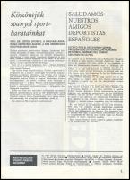 1984 Magyarország-Spanyolország labdarúgó válogatott mérkőzés füzete