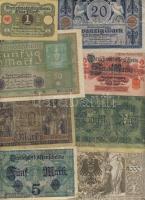 Német Birodalom 1904-től 126 klf db bankjegy Rosenberg-katalógus szerint rendezve; alszámok, vízjel, nyomatkülönbségek, s még sok más szempont alapján, sok jobbal! T:II,II/III,III