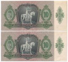 1936. 10P (2x) sorszámkövetők " *B 281 035340 - *B 281 035341" T:XF,VF