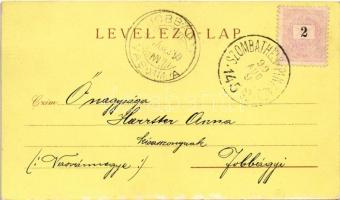 1899 (Vorläufer) Szombathely, Felső villák, Halász, Greisinger és Rauscher villa, Frigyes főherceg l...