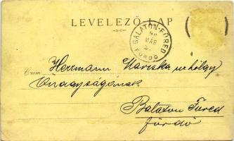 1899 (Vorläufer) Sárvár, vár, I. Takarékpénztár háza, Római katolikus templom és népiskola, hercegi ...