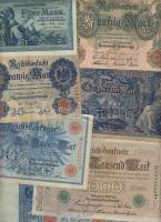 Német Birodalom 1904-től 105 klf db bankjegy Rosenberg-katalógus szerint rendezve; alszámok, vízjel, nyomatkülönbségek, s még sok más szempont alapján, sok jobbal! T:II,II/III,III