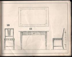 cca 1900 Bútortervrajzok nyomtatott katalógusa, hiányos, széteső állapotban