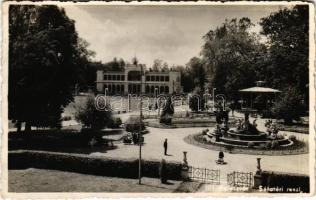 1943 Kolozsvár, Cluj; Sétatéri részlet / park (EK)