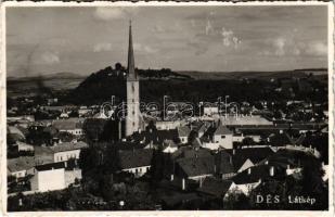 1941 Dés, Dej; látkép, templom / general view, church (EK)