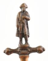 Napoleon figurális levélbontó tőr, bronz, jelzés nélkül, h: 17 cm