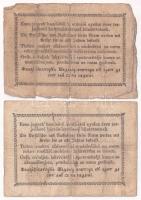 1849. 15kr + 30kr "Kossuth bankó" T:VG az egyiken szakadás, anyaghiány
Adamo G102, G103