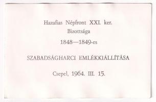 1852. 5Ft "Kossuth bankó" kitöltetlen, "E" imitációja, hátoldalán "Hazafias...
