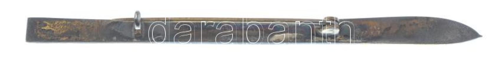 1933. "Magyar Nemzeti Ifjúsági Bajnokság 1933" síléc alakú bronz díjjelvény eredeti tokban...