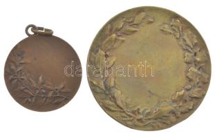 ~1930. 2xklf bronz gyeplabda díjérem (30mm, 48mm) T:XF,VF