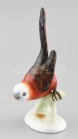 Bodrogkeresztúri kerámia madár. Kézzel festett, jelzett, minimális mázrepedésekkel, m: 16,5 cm