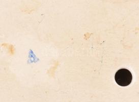 Bodrogkeresztúri kerámia madár. Kézzel festett, jelzett, minimális mázrepedésekkel, m: 16,5 cm