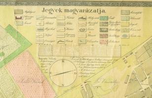 1833 Budapest alap- és vízhelyzeti térképe, Kartográfiai Vállalat kiadása, szakadással, 90×180 cm