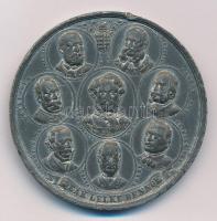 1867. "I. Ferenc József budai koronázására" ezüstözött Sn emlékérem. "LELJE NÉPE BOLD...