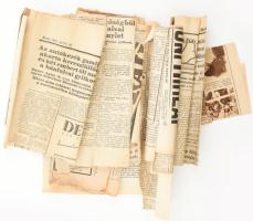 cca 1930 Soproni gyilkossággal kapcsolatos újságok, újságkivágások, részletek