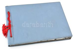 1959 Családi fotóalbum, benne a Fővárosi Általános iskola csoportképei, kirándulások, budapesti ünne...