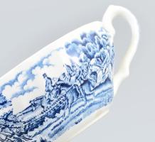 cca 45 darabos Myotts Country Life Staffordshire kék angol étkészlet, közte kínáló, leveses tányér, ...