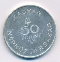 1961. 50Ft Ag "Bartók Béla" T:AU (eredetileg P) patina, ujjlenyomat, kis ph 
Adamo EM13