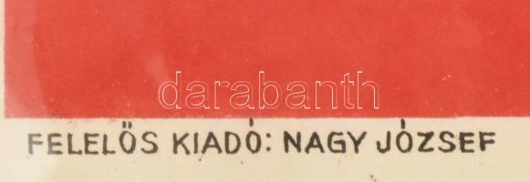 1937 Fábián Imre (1926-2011): Szegedi Ipari Vásár plakátja, Szeged Városi Nyomda, hajtott, 64×48 cm