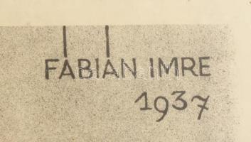 1937 Fábián Imre (1926-2011): Szegedi Ipari Vásár plakátja, Szeged Városi Nyomda, hajtott, 64×48 cm