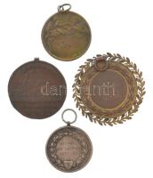 1928-1938. 4xklf bronz sakk díjérem T:XF,VF