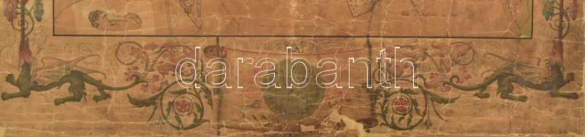 1870 Szabad királyi Kassa városának térképe, M. K. Kataszteri Kőnyomda, restaurált, 83×57 cm