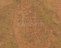 1870 Szabad királyi Kassa városának térképe, M. K. Kataszteri Kőnyomda, restaurált, 83×57 cm