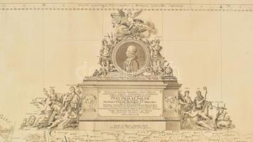 1793 Pest-Pilis-Solt vármegye térképe, vászonra kasírozva, restaurálva, 2×56×86 cm