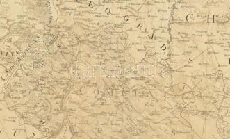 1793 Pest-Pilis-Solt vármegye térképe, vászonra kasírozva, restaurálva, 2×56×86 cm