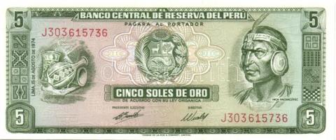 Peru 1974-77. 5S, 10S, 50S (2x) T:I