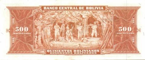 Bolívia 1945. 500B T:II+ Csak egyszer hajtva!