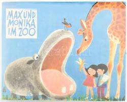 Max und Monika im Zoo D mesekönyv. Wien. 1970.,Frick Verlag. 3D térbeli mesekönyv. Kiadói kartonált ...