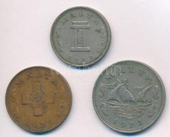 Málta 1972. 1c bronz + 5c Cu-Ni + 10c Cu-Ni T:XF
Malta 1972. 1 Cent bronze + 5 Cents Cu-Ni + 10 Cen...