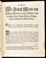 Joseph Maria, Graf von Thun und Hohenstein.
Der vier Evangelien und Geschichte der Apostel verbesse...
