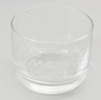 Malév légitársaság 6 darabos üvegpohár szett, jelzéssel, hibátlan, m: 5,5 cm