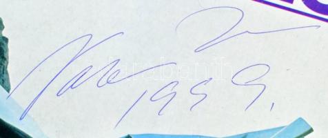 A. Varga Imre (1953-) szobrászművész autográf aláírása a Művészet c. lap 1979 Júliusi számán, benne ...