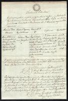 1824-1845/1848 2db okmány: 6 kr és 15 kr