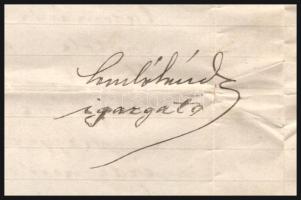 1903 Somló Sándor (1859-1916) színész, színházigazgató, a Nemzeti Színház igazgatójának saját kézzel...