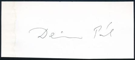 Deim Pál (1932-2016) festőművész autográf aláírása kártyán