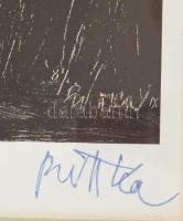 Ruttka Ferenc (1926-2019) : Arckép. Nyomat, Jelzett. Üvegezett keretben 25x18 cm