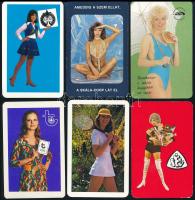 1970-1987 12 db hölgyeket ábrázoló reklám kártyanaptár
