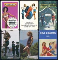 1970-1987 12 db hölgyeket ábrázoló reklám kártyanaptár