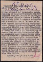 1946 A szalántai közjegyzőség felszólítása helyi lakos részére az orosz jóvátételre kijelölt sertés azonnali beszolgáltatásáról